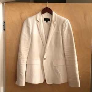 White linen Jcrew blazer